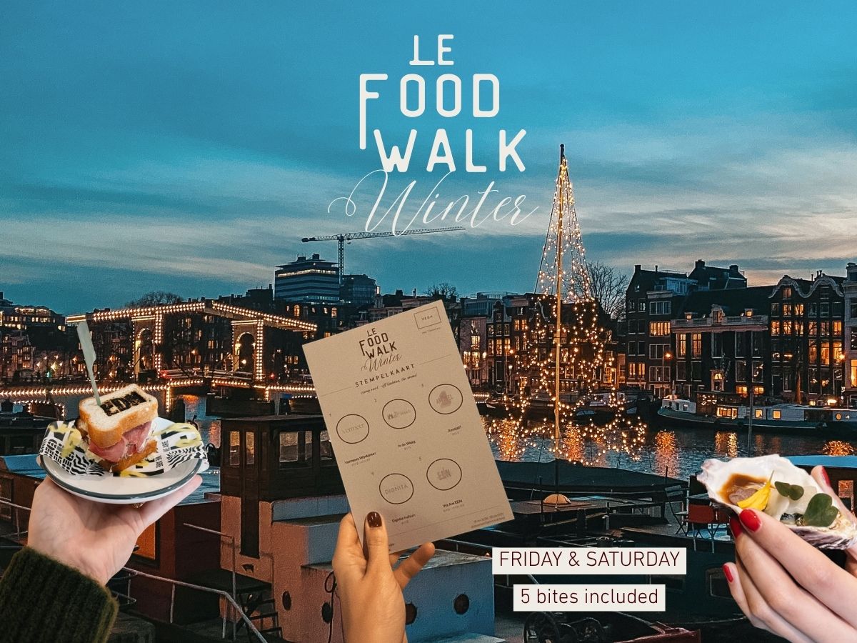le foodwalk winter, wandeling light festival amsterdam